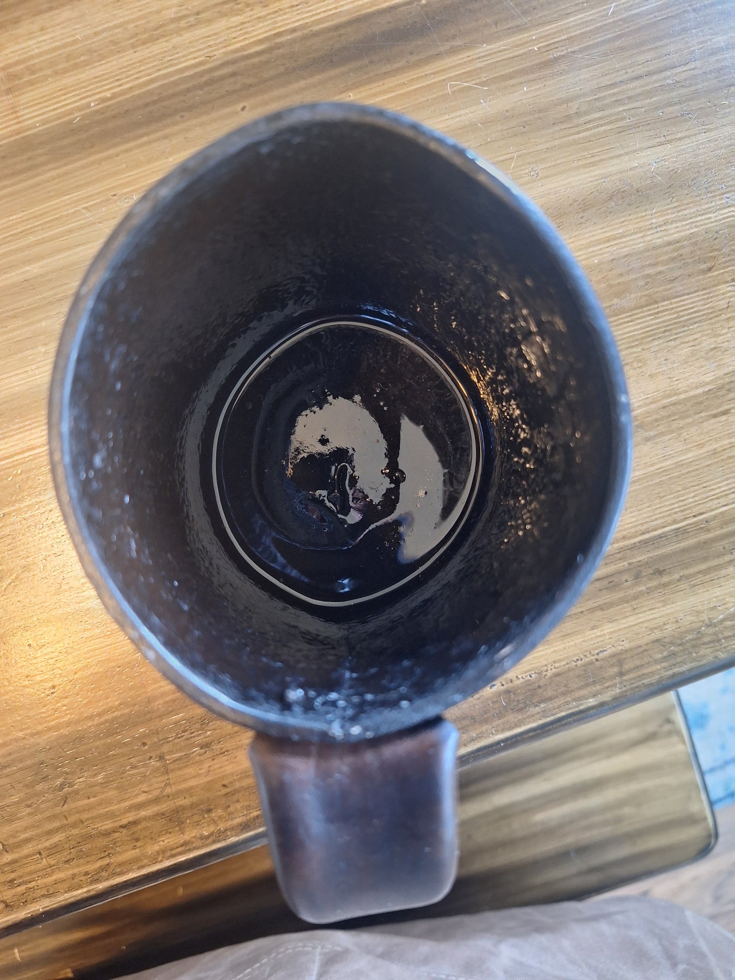 In Stock Antique Black Leather Mug