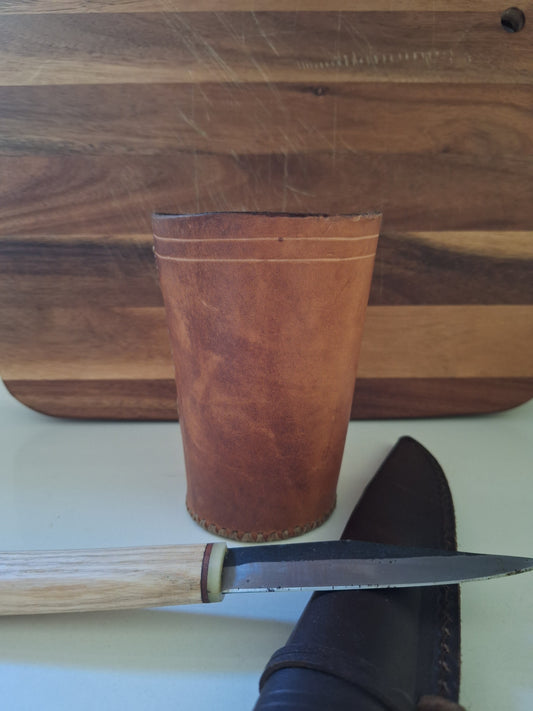 Custom Made Leather Pint Cup