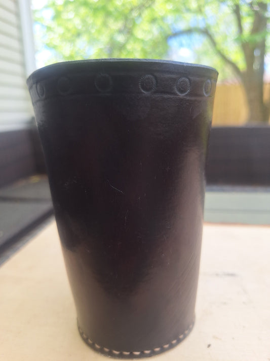 In Stock Leather Pint Glass